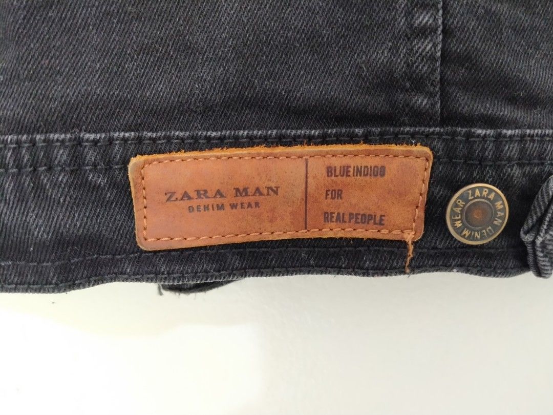 Zara Man Black Denim Vest on Carousell