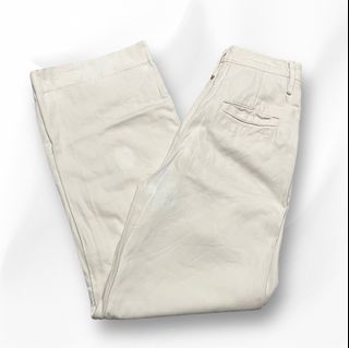 Zara White/Creme/Beige/Off White Wide Leg Belted Denim Jeans/Trousers