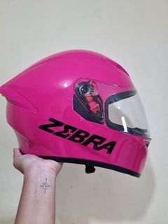 Zebra Pink Motorcycle Helmet