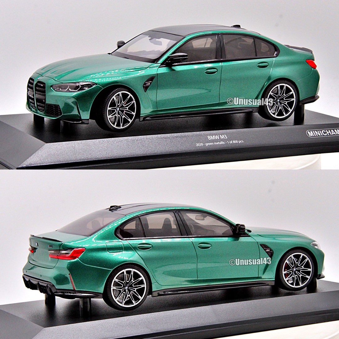 1/18 Minichamps BMW M3 (G80) Green Metallic M1 M2 M4 M5 1/18 Minichamps BMW M3 (G80) Green Metallic M1 M2 M4 M5