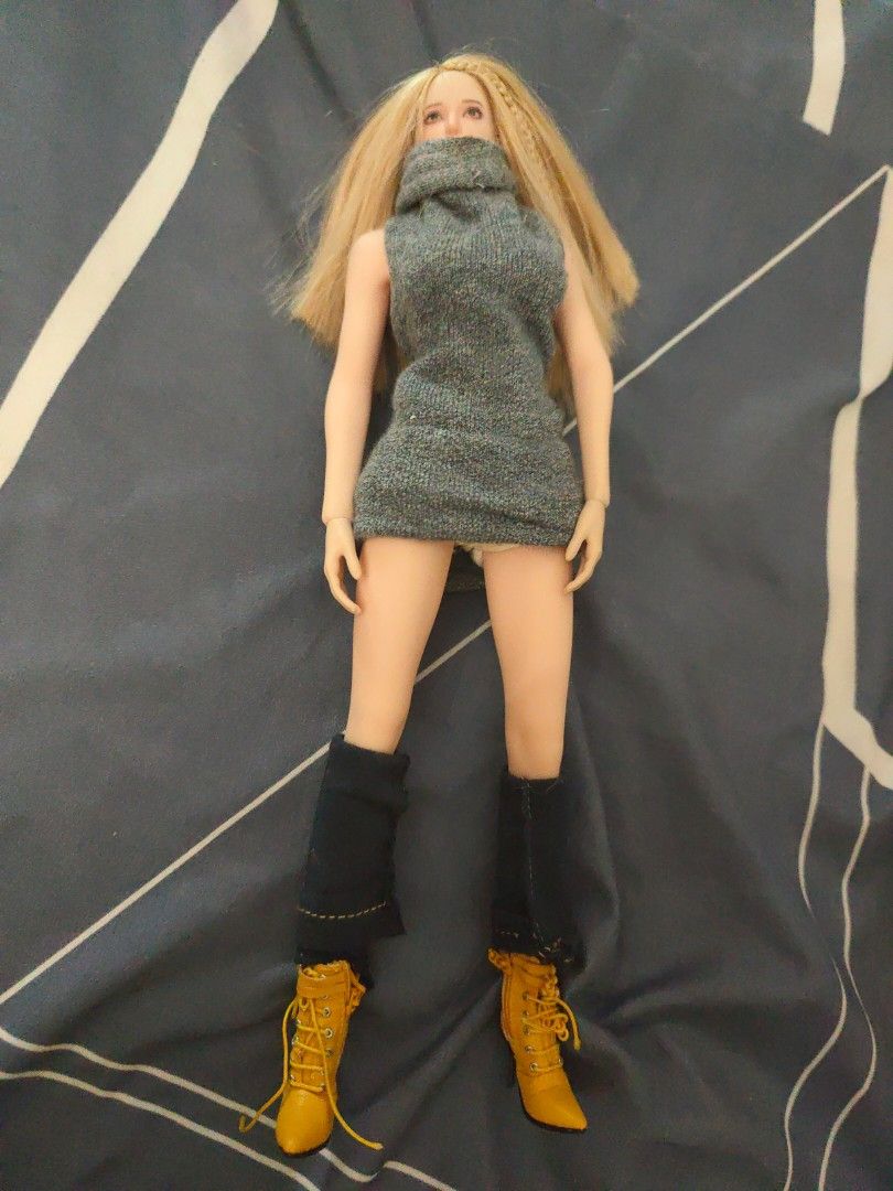 1/6 12 inch female figure with diy cloth, Hobbies & Toys, Toys