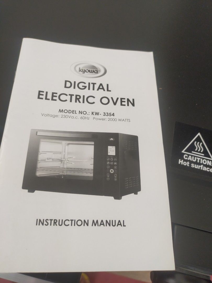 60L Kyowa Digital Electric Oven Rotisserie Convection, Furniture & Home