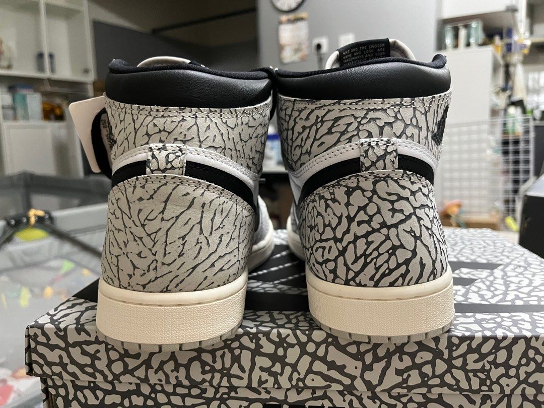 全新Nike Jordan 1 High White Cement US9 UK8 EU42.5 白水泥有單不