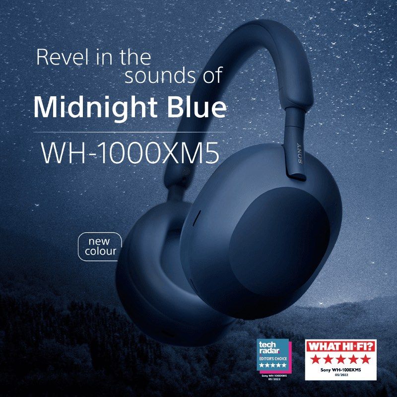全新Sony WH-1000XM5 原裝行貨無線降噪DSEE Extreme™ 耳機(月夜藍
