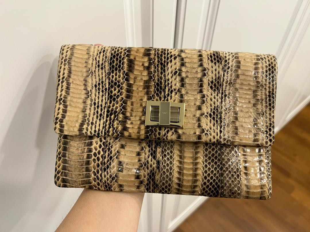 Anya Hindmarch Clutch snake skin