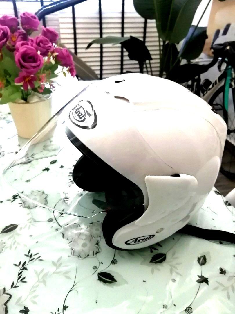 First Gen Pure White Helmet Arc - Ready Stock, Motorcycles, Motorcycle ...