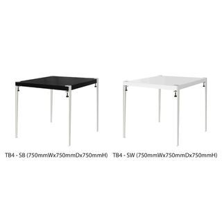 AS-IS: TIP SQUARE TABLE BLACK/WHITE