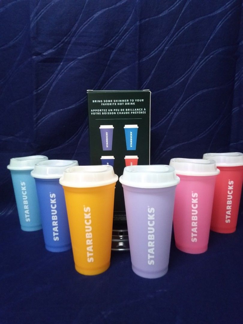 Starbucks Set of 5 16oz Reusable Hot Cups with Lid