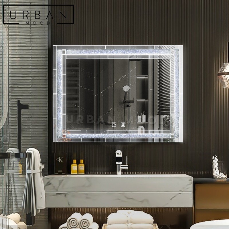 AZURE Modern Crystal LED Mirror, Furniture & Home Living, Home Decor ...