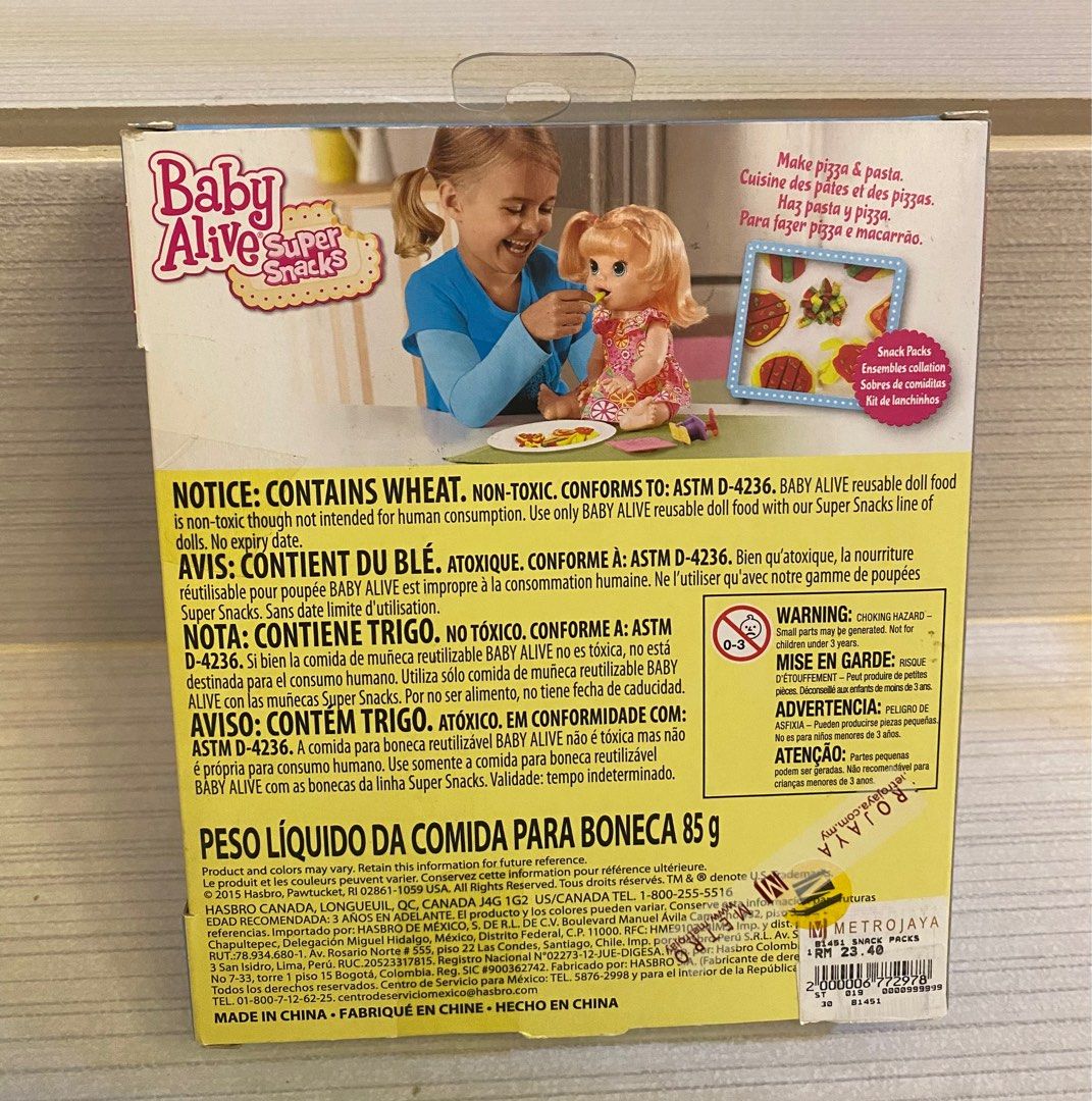 Baby alive shop super snacks spaghetti