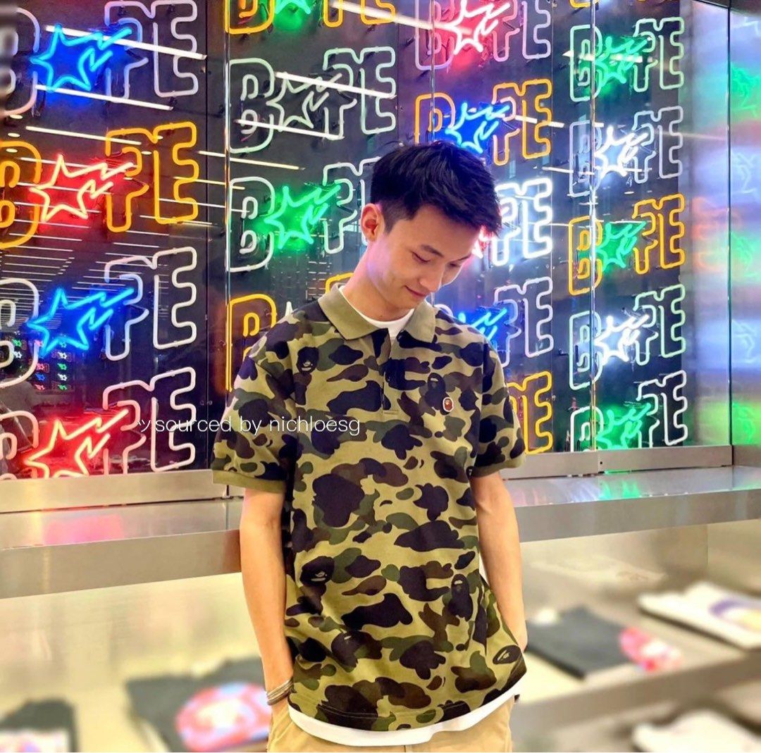 BAPE 1ST CAMO ONE POINT RELAXED FIT POLO