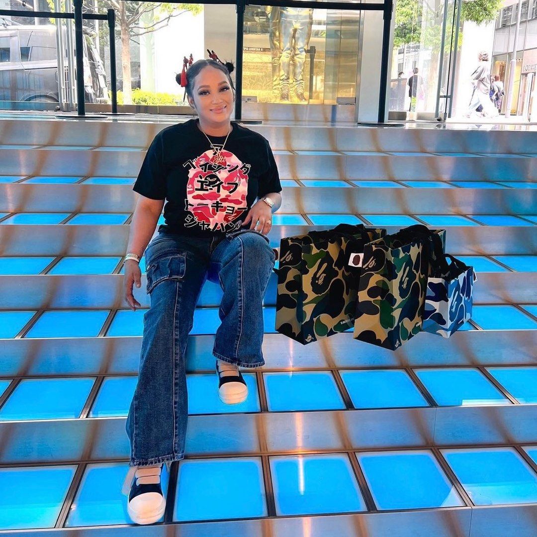 BAPE ABC CAMO JAPANESE LETTERS TEE