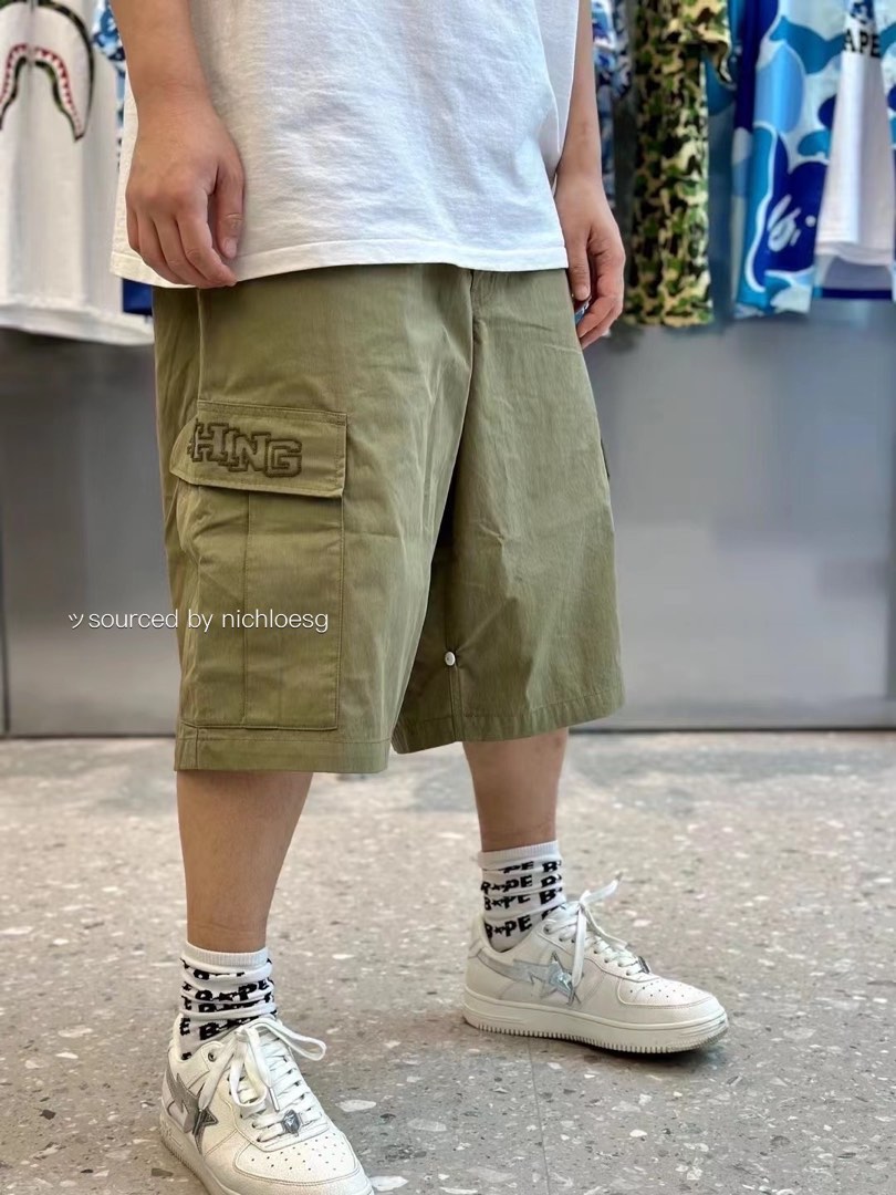 BAPE WIDE CARGO SHORTS, Men's Fashion, Bottoms, Shorts on