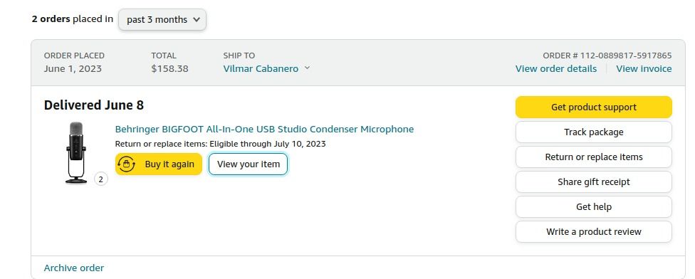 Behringer BIGFOOT All-In-One USB Studio Condenser Microphone, Audio ...