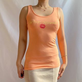 Betsey johnson orange tank top