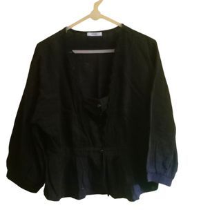 Black kimono Cardigan crop top