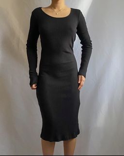 Black ribbed forever 21 dress