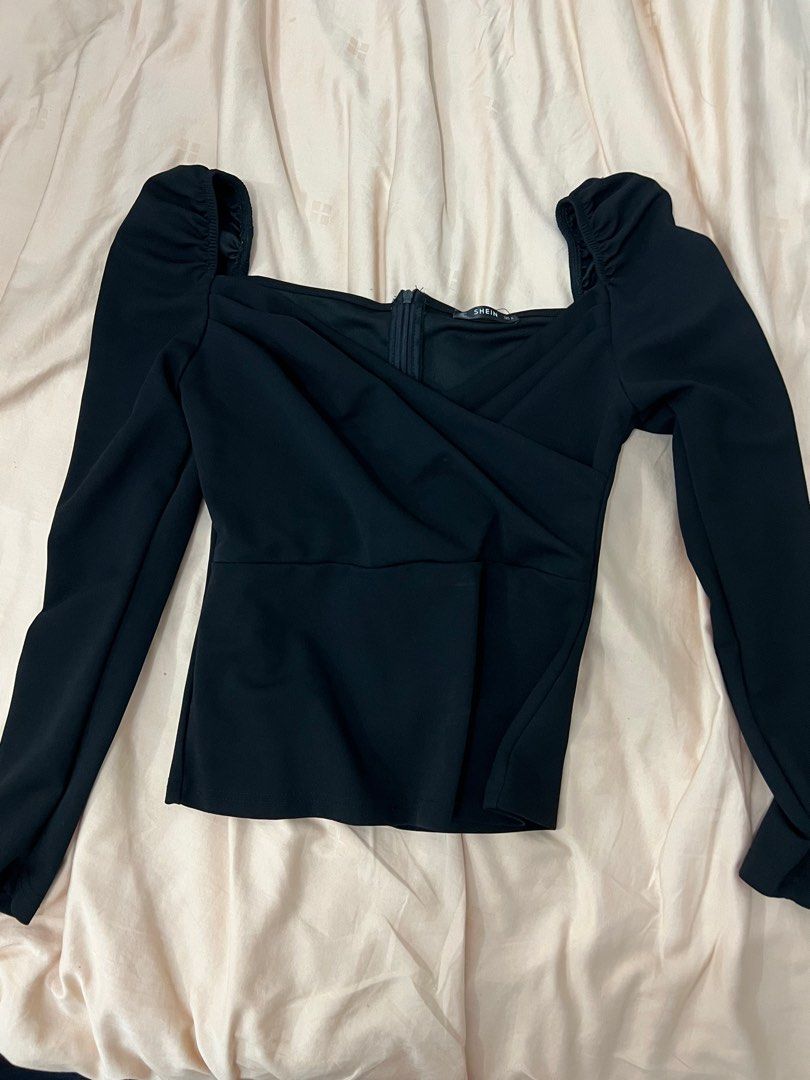 Black Shein top size medium Women s Fashion Tops Longsleeves