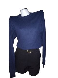 Beverly Hills Navy Blue Ribbed top