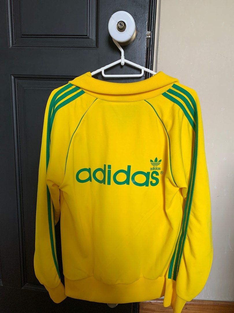 Adidas yellow pullover new arrivals