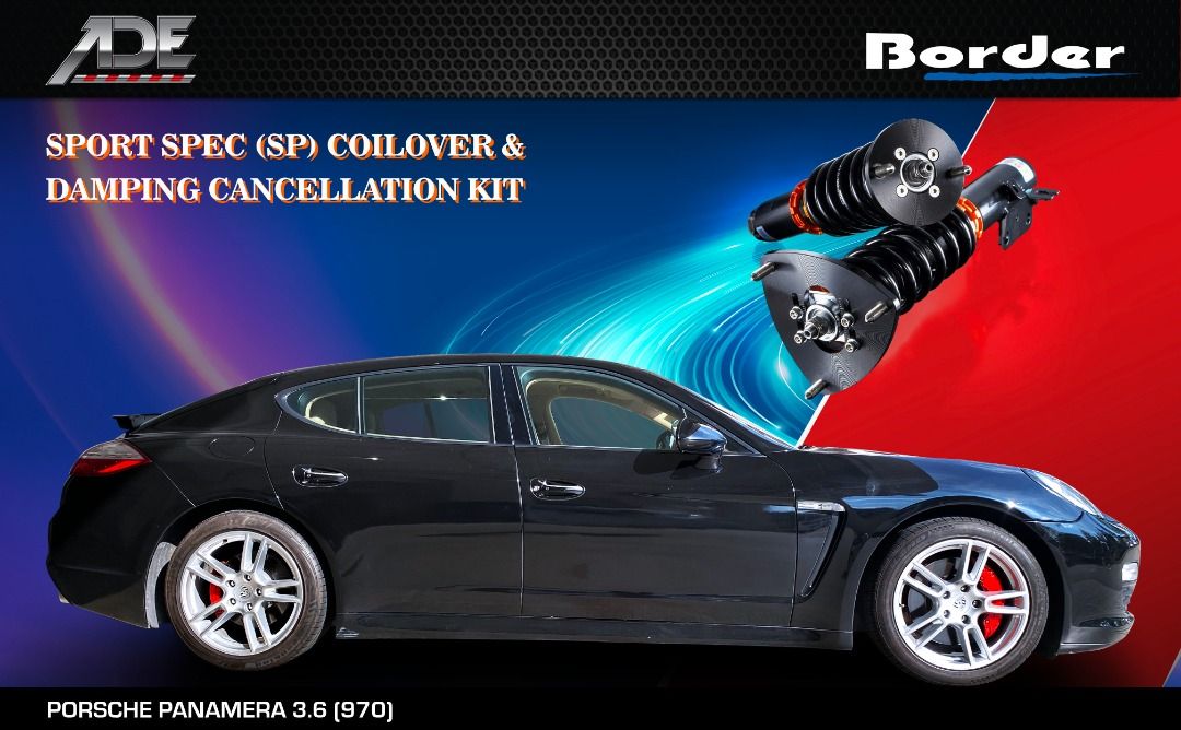 BORDER SPORT SPEC (SP) COILOVER & DAMPING CANCELLATION KIT ON PORSCHE ...