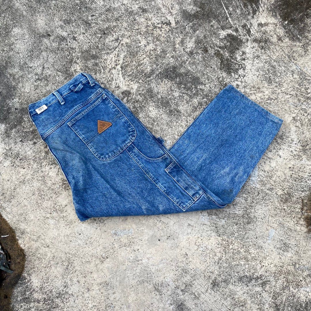 Bulwark FR PEJ8DW5 flame resistant blue denim carpenter mens jeans size 30   eBay