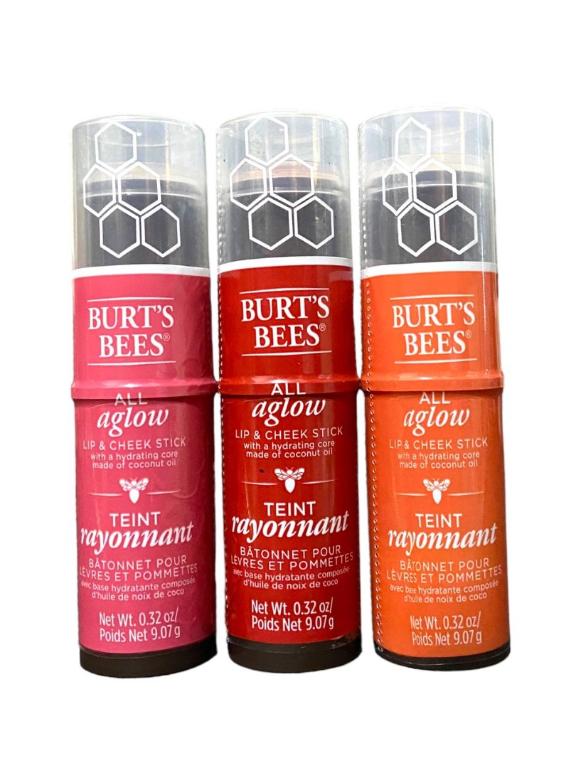 Burt's Bees 100 Natural All Aglow Lip & Cheek Stick 9.07g on Carousell