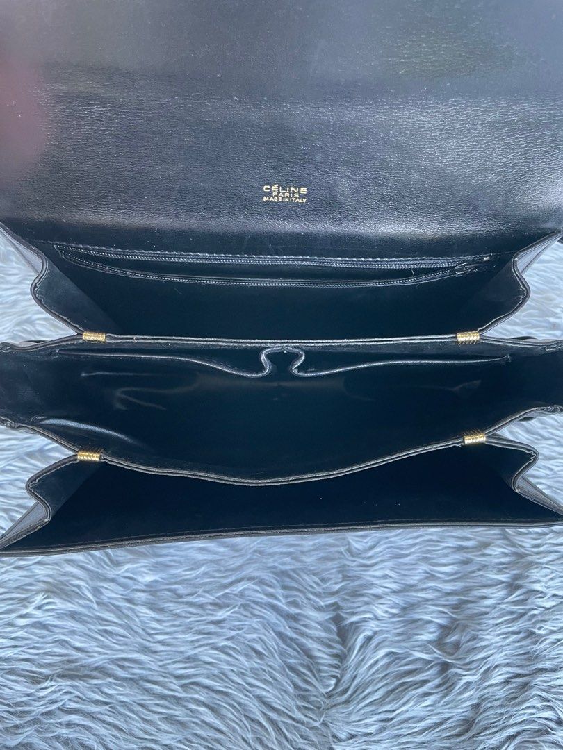 Celine Vintage Box Shoulder Bag with Entrupy Certificate of