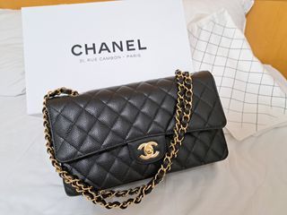 Chanel Vintage 25cm double flap shoulder bag, 名牌, 手袋及銀包