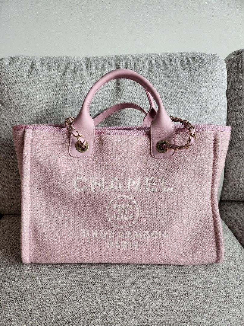 Chanel Deauville Tote Small, Luxury, Bags & Wallets on Carousell