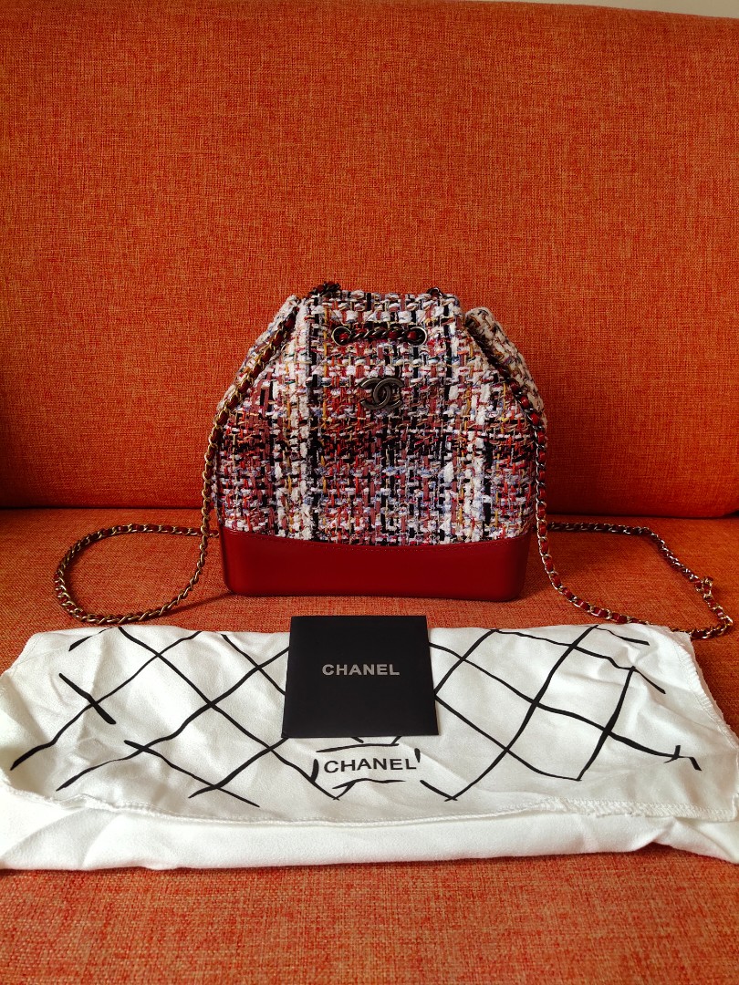 Authentic Chanel Gabrielle Backpack Tweed Small Size, Luxury, Bags &  Wallets on Carousell