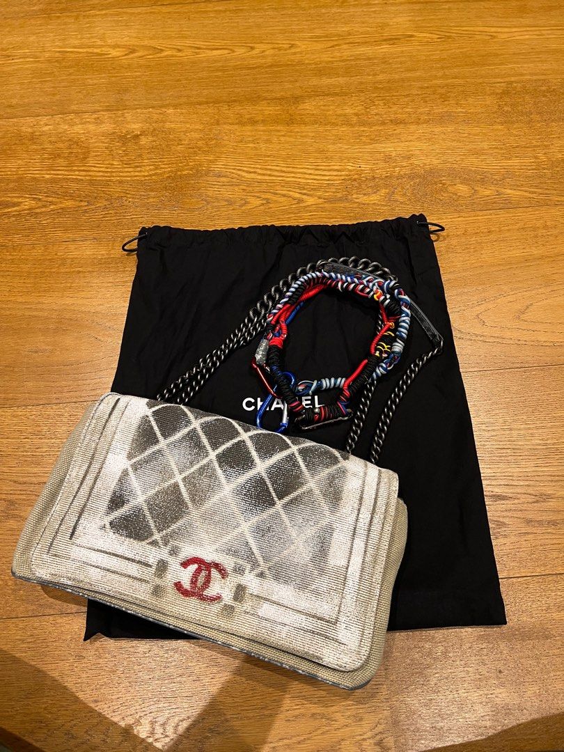 Chanel oh my boy graffiti bag runway piece, Luxury, Bags & Wallets on  Carousell
