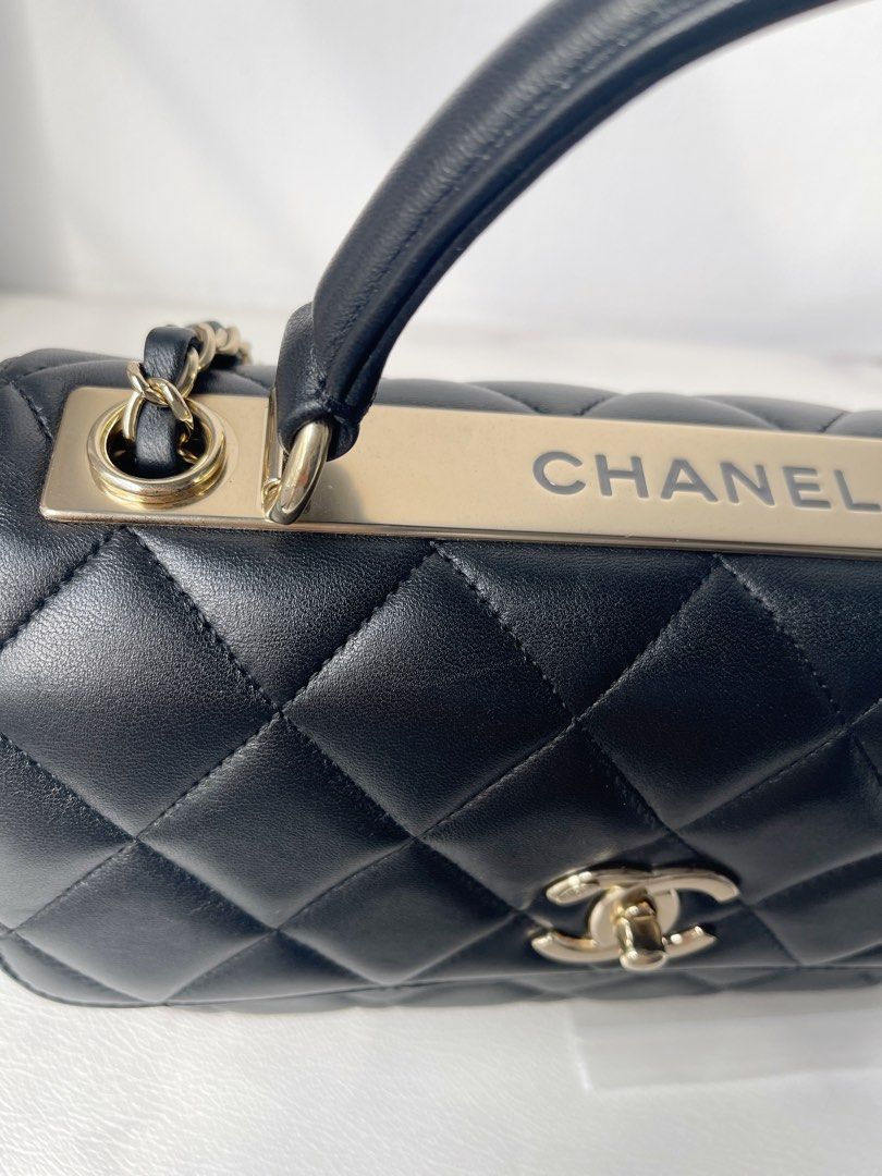 Chanel Trendy CC Black Small Flap Bag, Luxury, Bags & Wallets on Carousell