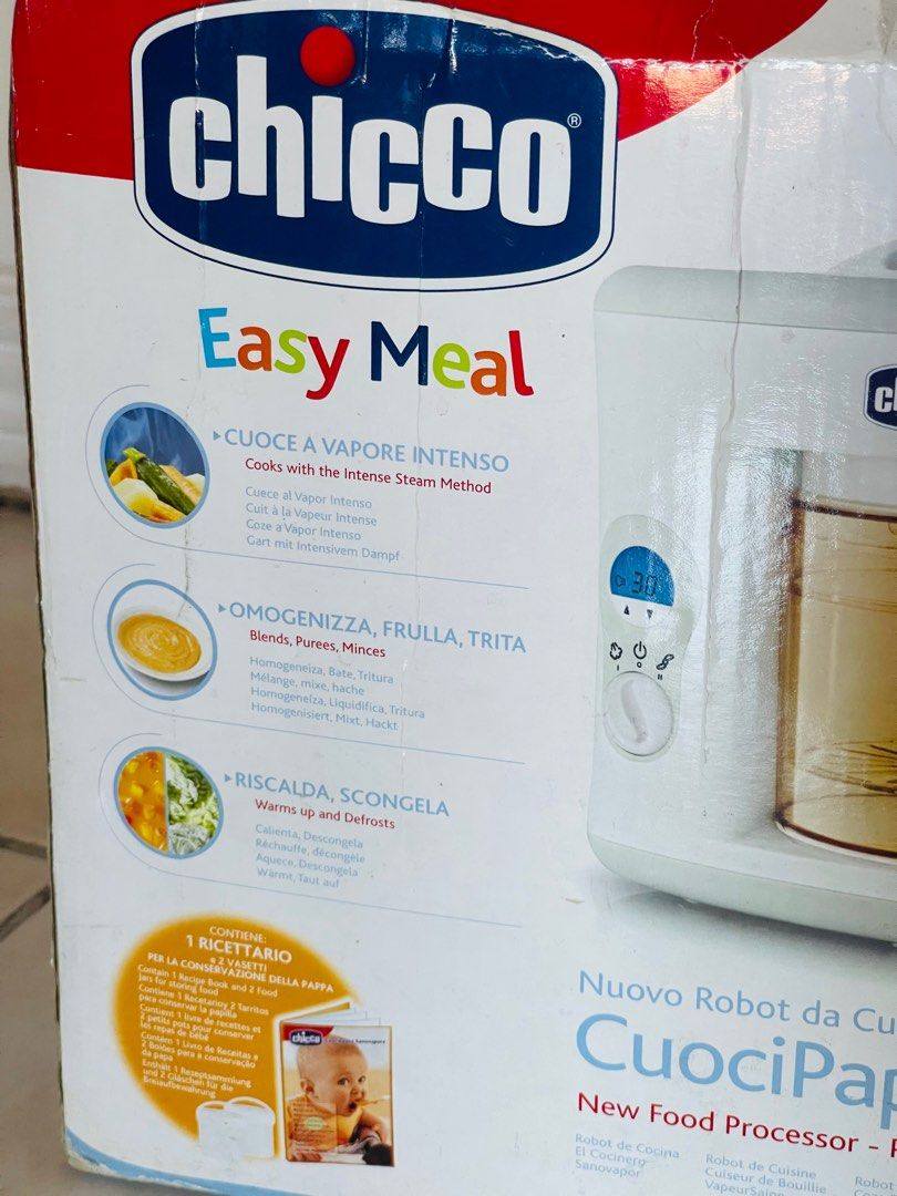 CHICCO BABY MULTIFUNCTIONAL FOOD PROCESSOR & PURE STEAM COOKER, Babies
