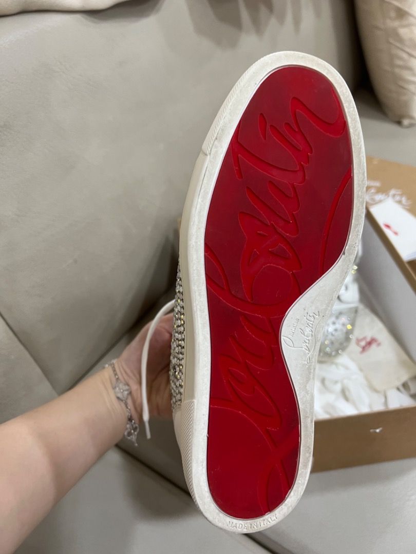 Christian louboutin galaxtidonna flat Metal sneakers shoes 37.5