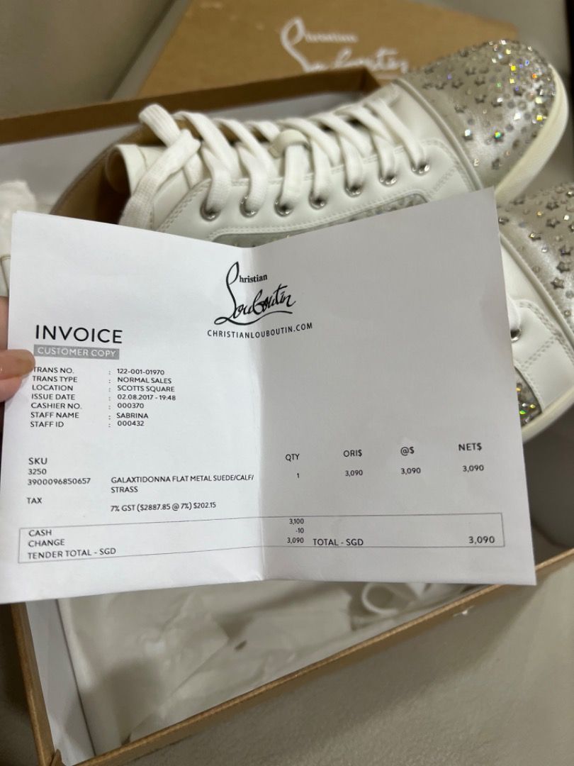 Christian louboutin galaxtidonna flat Metal sneakers shoes 37.5