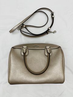 Coach Metallic Gold Leather Mini Bennett Satchel Coach