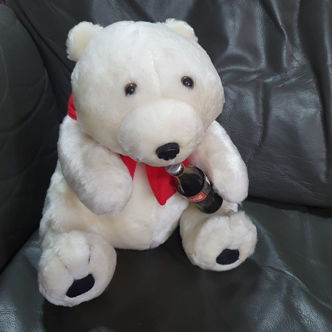 Coca cola polar bear plush in sale bottle