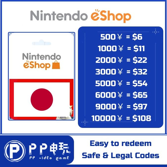 Code Nintendo eshop Japan Top up code Video Gaming Gaming