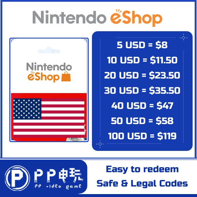 Nintendo eshop card 5 usd 2025