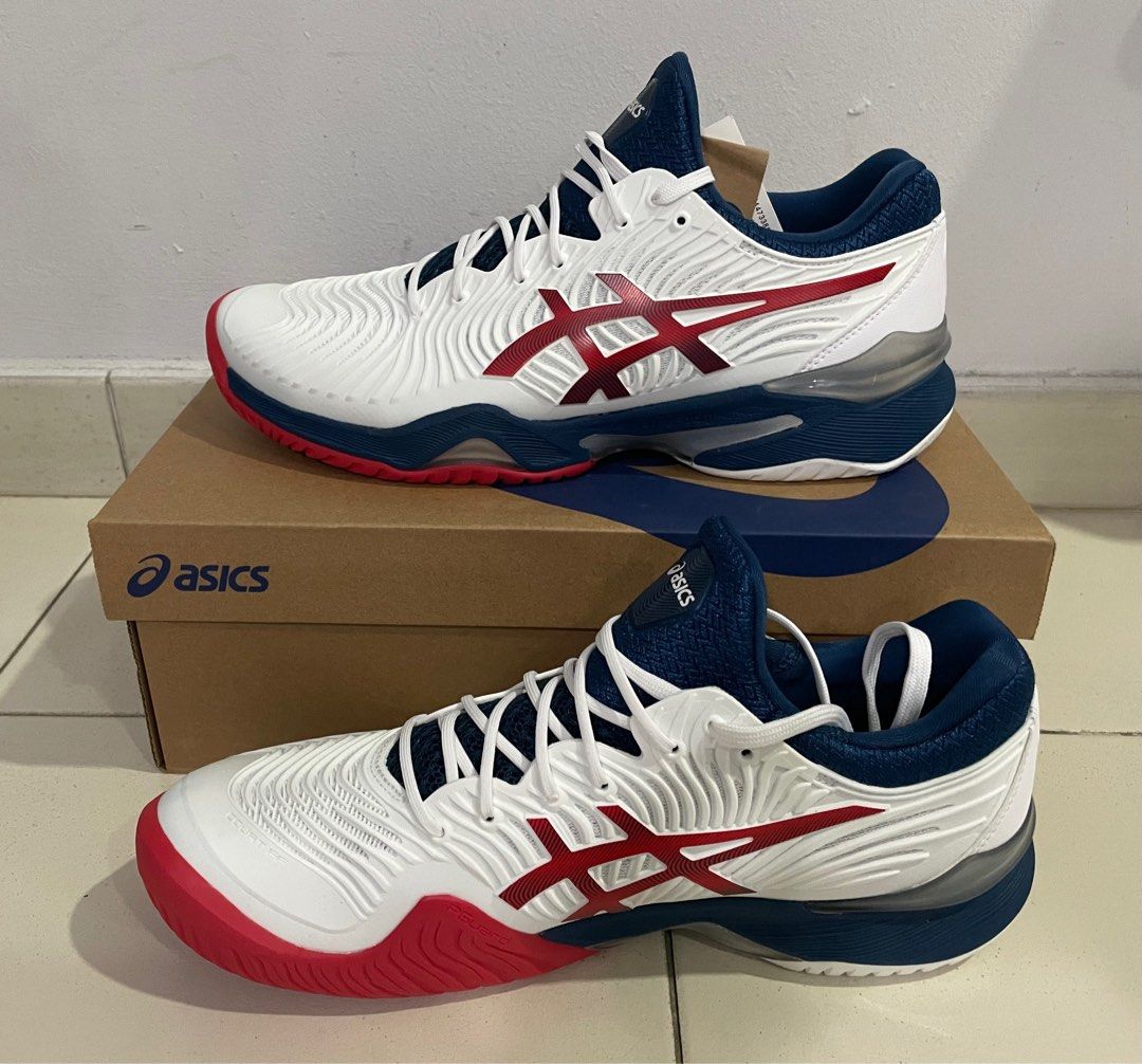 Court FF 2 Tennis Shoes White Mako blue Men s Fashion Footwear
