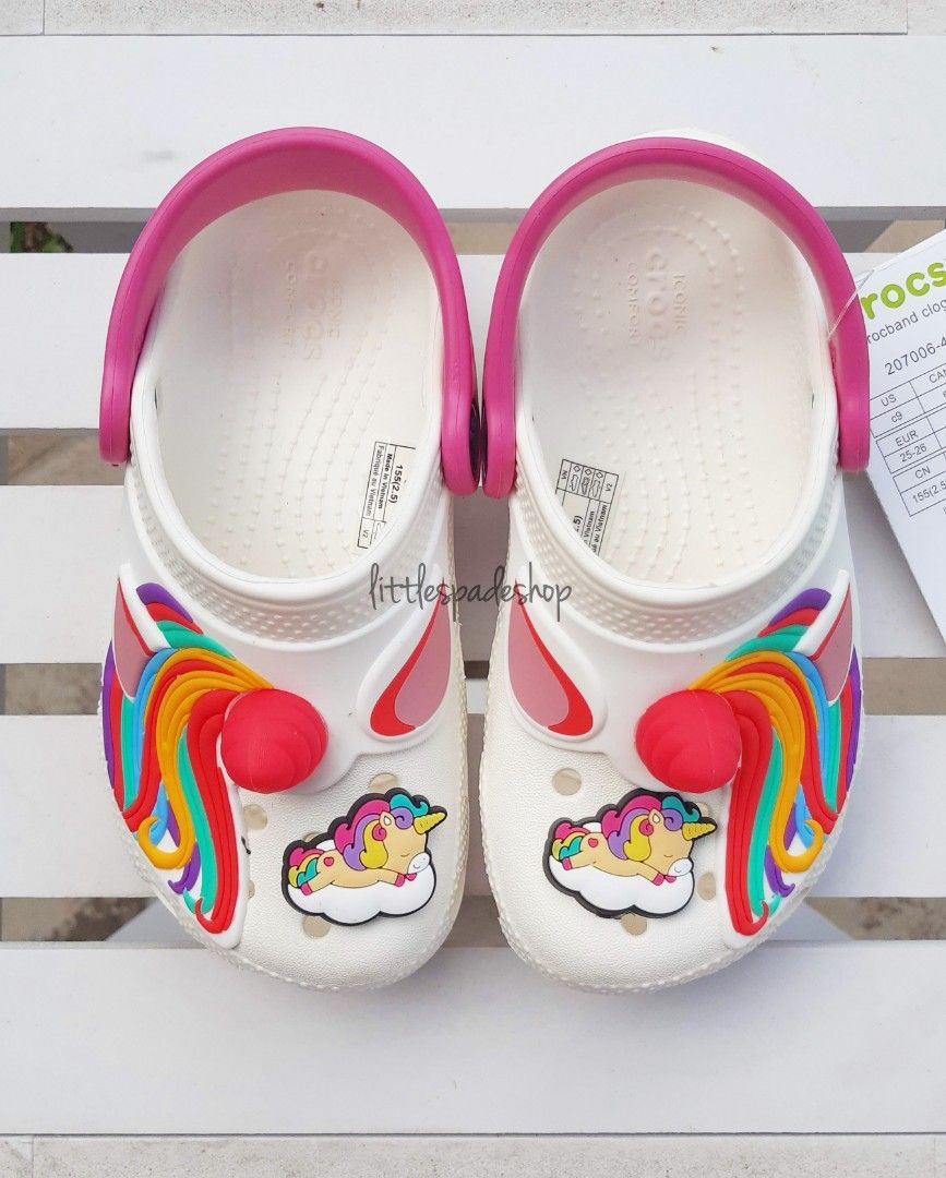 Kids sales unicorn crocs