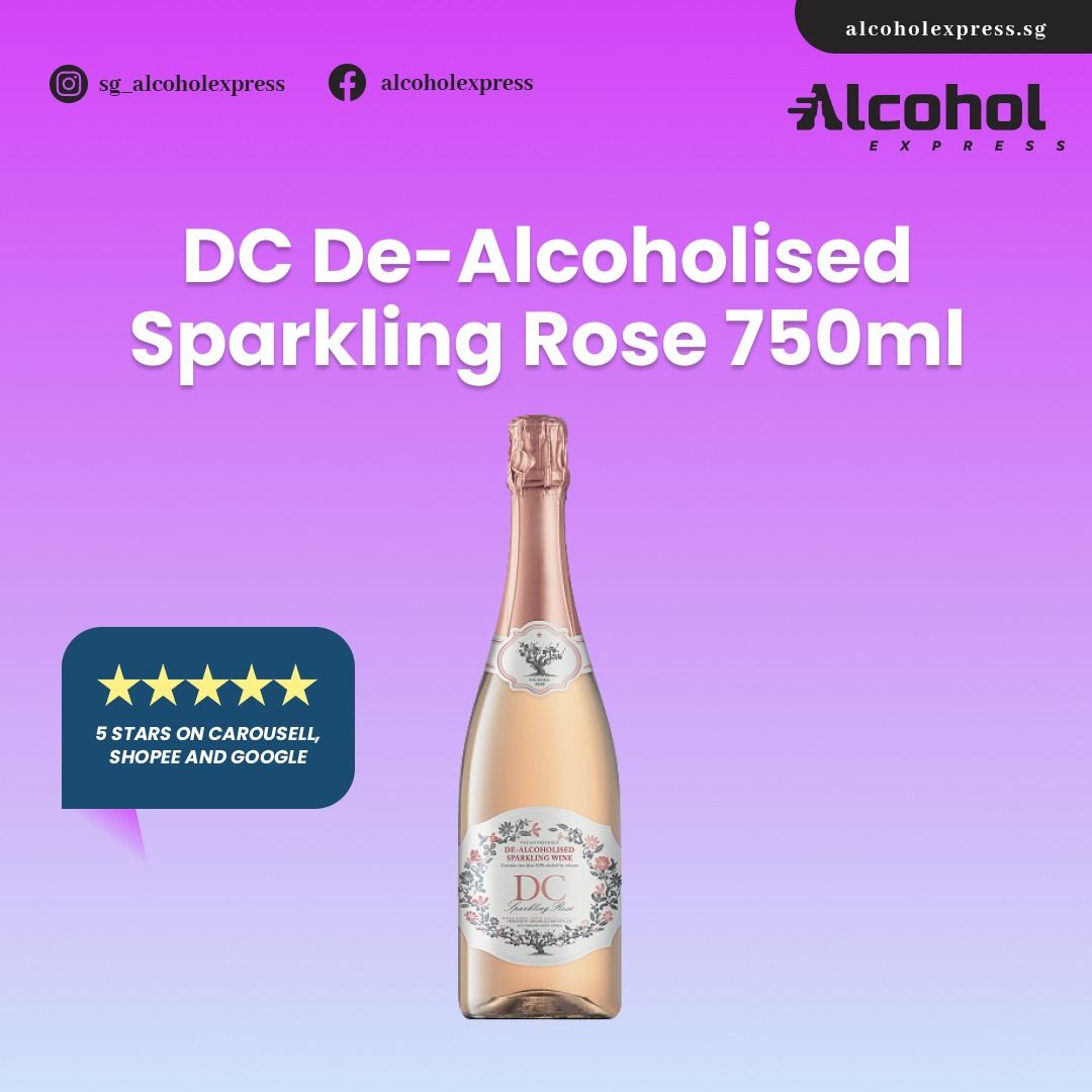 DC DeAlcoholised Sparkling Rose 750ml (Alcohol Free), Food & Drinks