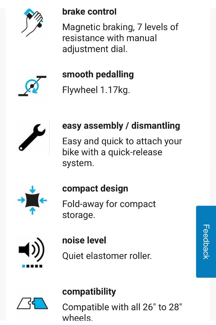 Decathlon Btwin Van Rysel stationary bicycle stand turbo trainer