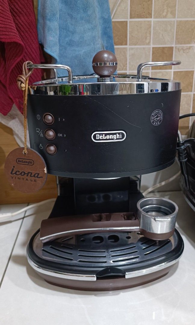 DeLonghi Icona Vintage Espresso Coffee Machine, TV & Home Appliances