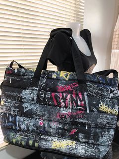 M0016161-481 JM 4 Colors The Small Canvas Graffiti Tote Bag Handbag  Shoulder Bag, Women's Fashion, Bags & Wallets, Tote Bags on Carousell