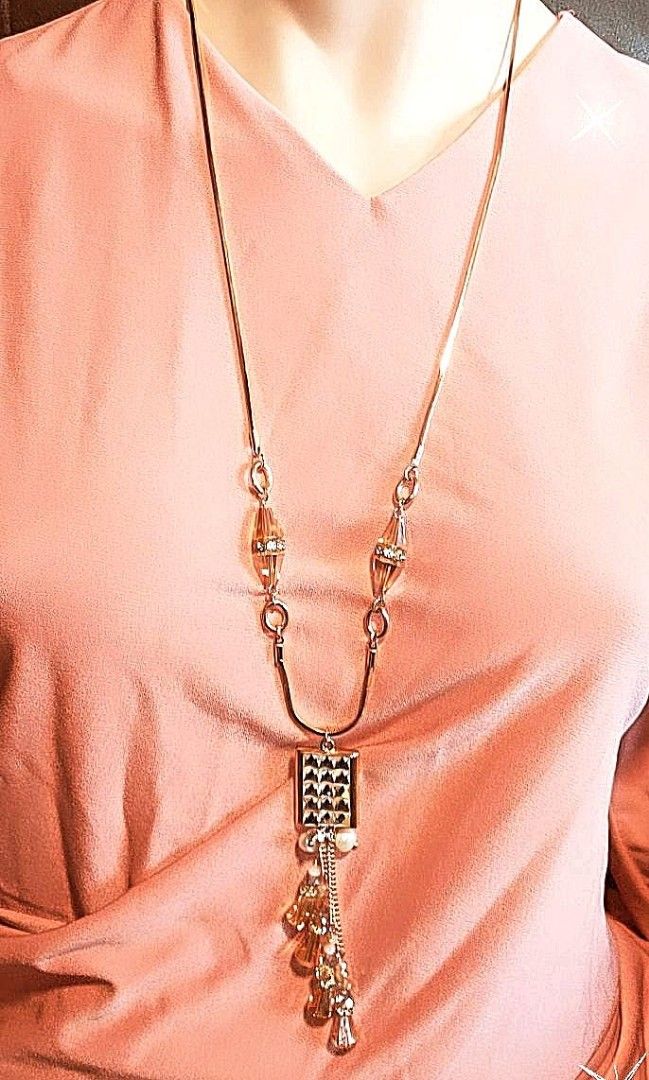 Elegant Long Necklace, Women's Fashion, Jewelry & Organisers, Necklaces