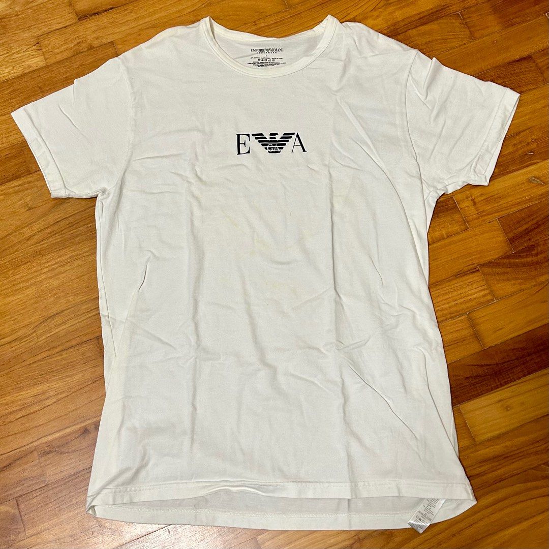 White armani store t shirt mens