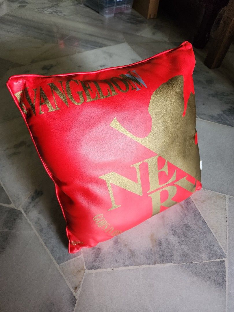 Evangelion Store NERV Leather pvc Pillow Hobbies Toys Collectibles Memorabilia Fan Merchandise on Carousell