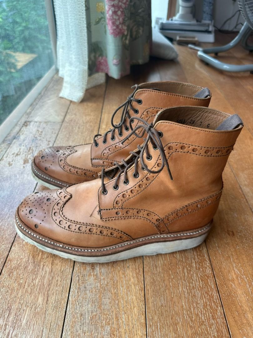 Grenson wingtip boots discount